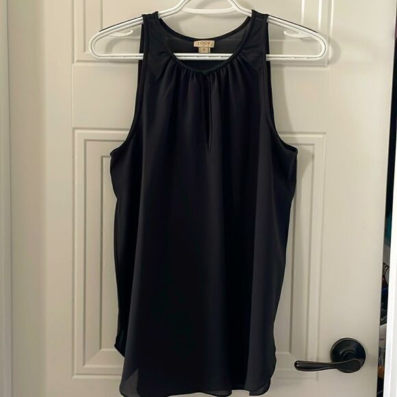 J. Crew Factory Black Sleeveless Blouse - Picture 1 of 5